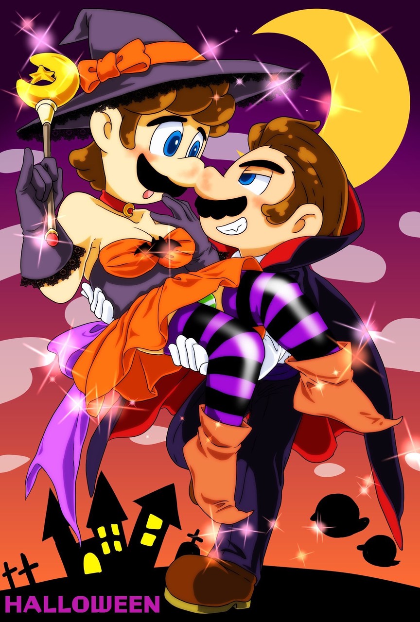 るぎうす ハロウィンなマリルイ マリオ ルイージ 腐マリ マリルイ 男ふたなり Pawoo