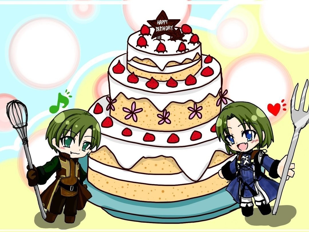 とうか ツイッタのフォロワーさんが誕生日にプレゼントしたおめでとうイラスト ちっこいルクササ 幻想水滸 Pawoo