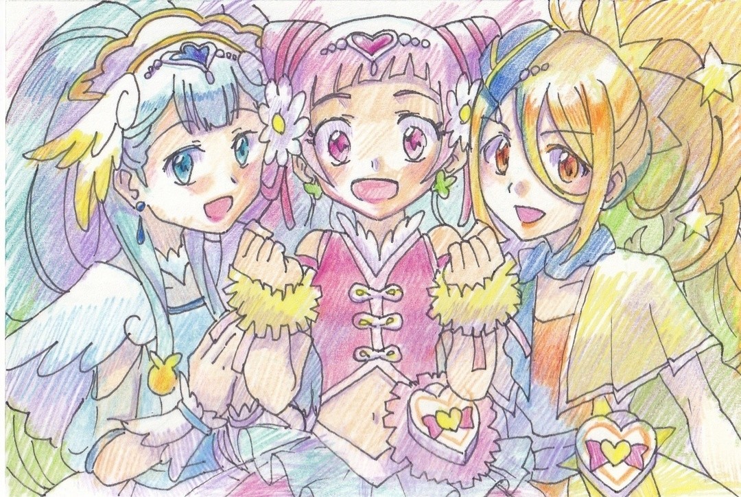 Hiranohiromi24 Hugっとプリキュア描きました 今期のプリキュアも可愛いですね プリキュア落書き本描きたい Pawoo