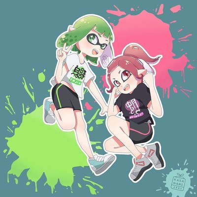 Kasa Nari Splatfest Squid Octopus フェス イカ タコ 18 07 22 Pawoo