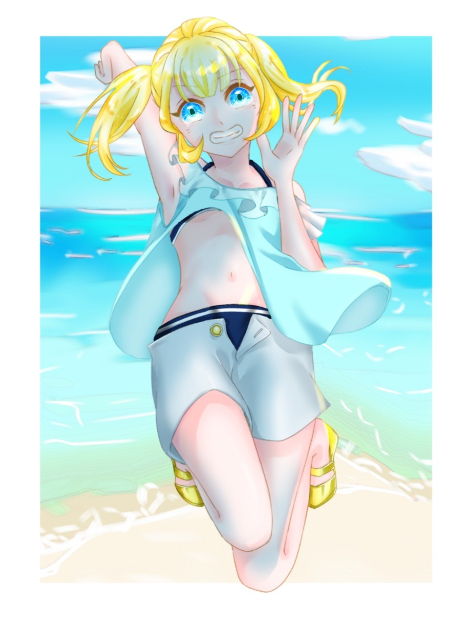 Yn わいん 夏 イラスト 女の子 金髪 Pawoo