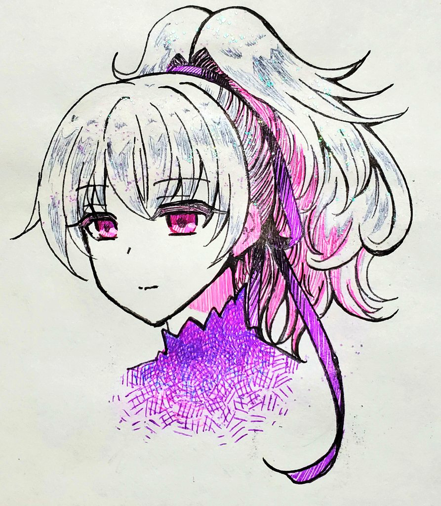 若松ハルキ Darker Than Black 銀 銀ちゃん やっとお絵描きできたのでアナログ投稿 Pawoo