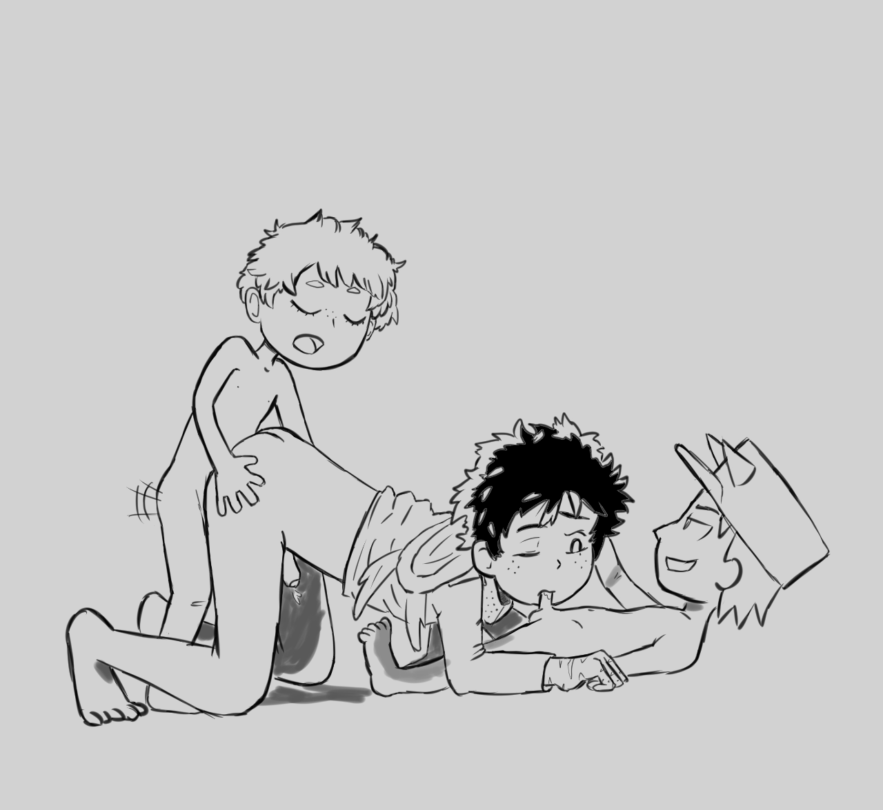 ...captions are hard, so i'll leave it up to you all. #deku #midori...