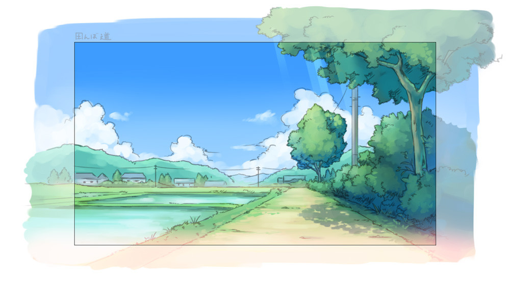 雨乃小箱 背景ラフの色付け03 イラスト 背景 Pawoo