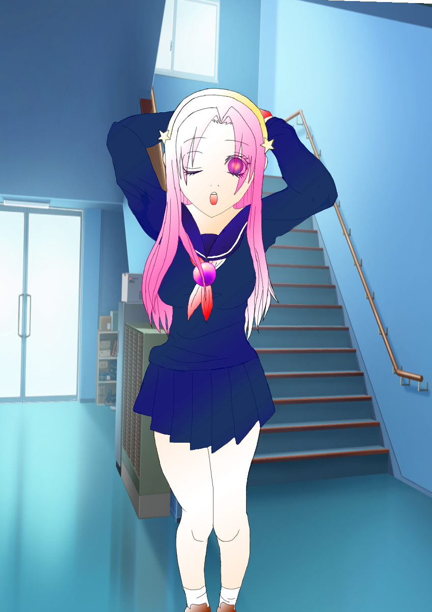 レインボーバタフライ 麻宮アテナ Kof 学校 アテナちゃん あまり描かないと思い描きました 青い絵が増えた Pawoo